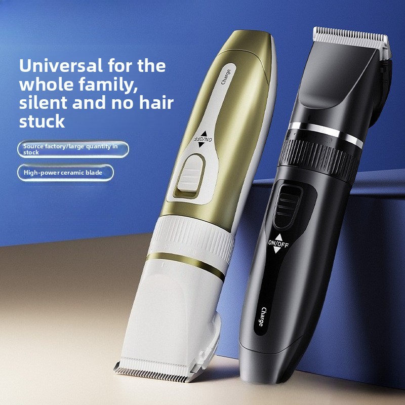 Electric Razor - 家庭用ヘアカット電動プッシュカットヘア充電式電動プッシュ洗えるナイフヘッド電気かみそりセラミックナイフはさみ