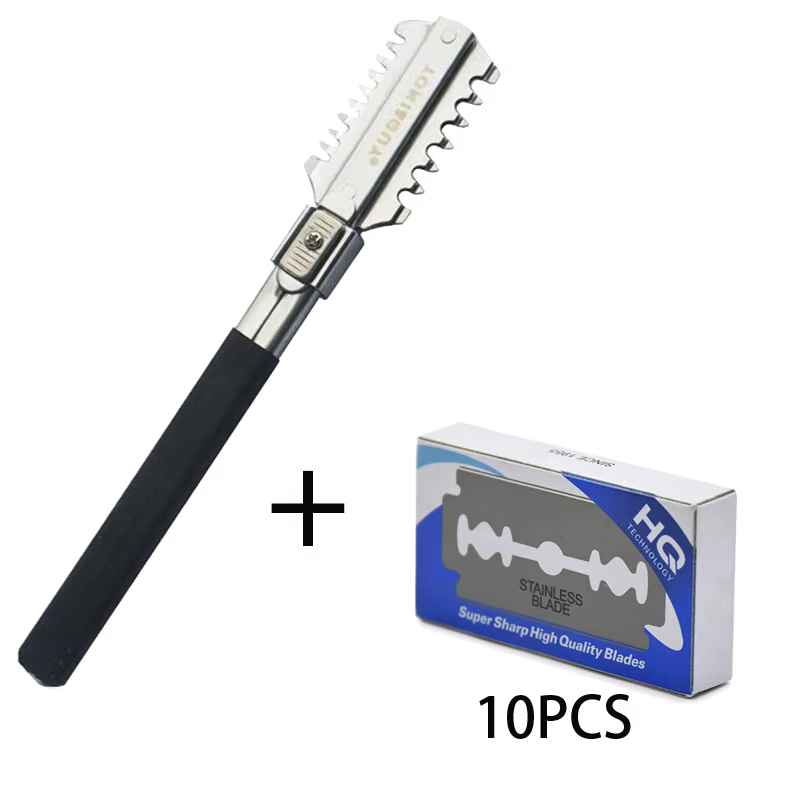 ダブルエッジシェービングヘアカットかみそりナイフの刃手動ヘア - Beard Trimmer のレビューと価格