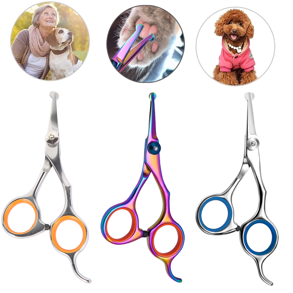安全な丸頭ステンレス製ペット用ハサミ、犬猫用グルーミングハサ - Grooming Scissors のレビューと価格