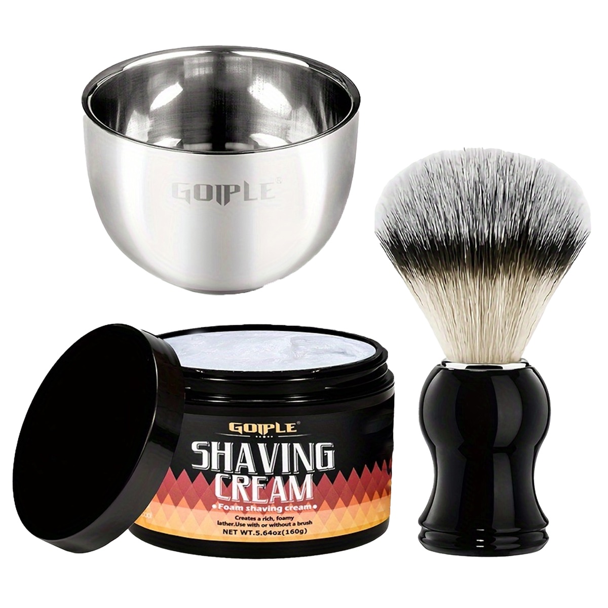 男性用シェービングケアクリームキット ステンレス製泡立てボウ - Shaving Cream のレビューと価格