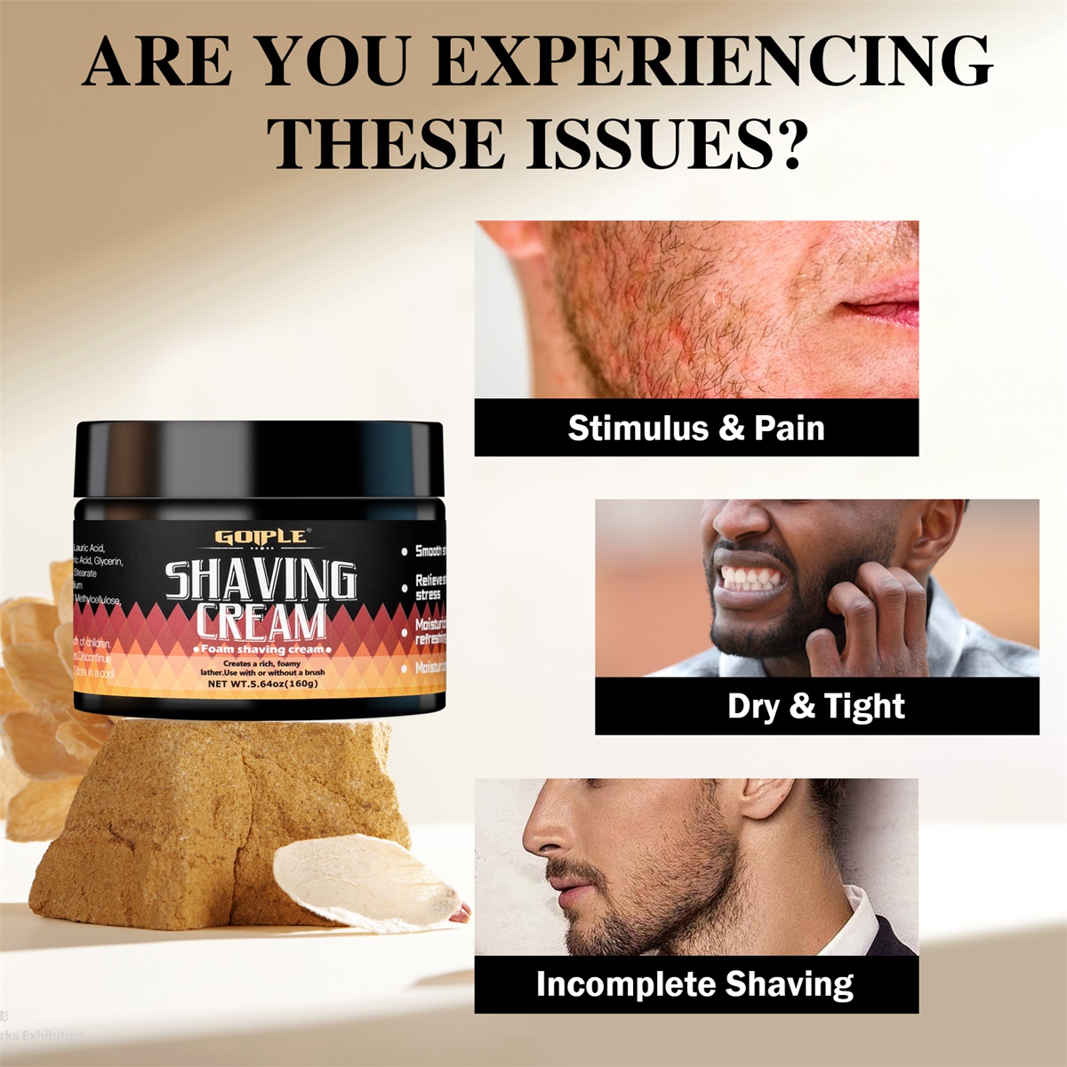 男性用シェービングケアクリームキット ステンレス製泡立てボウ - Shaving Cream のレビューと価格