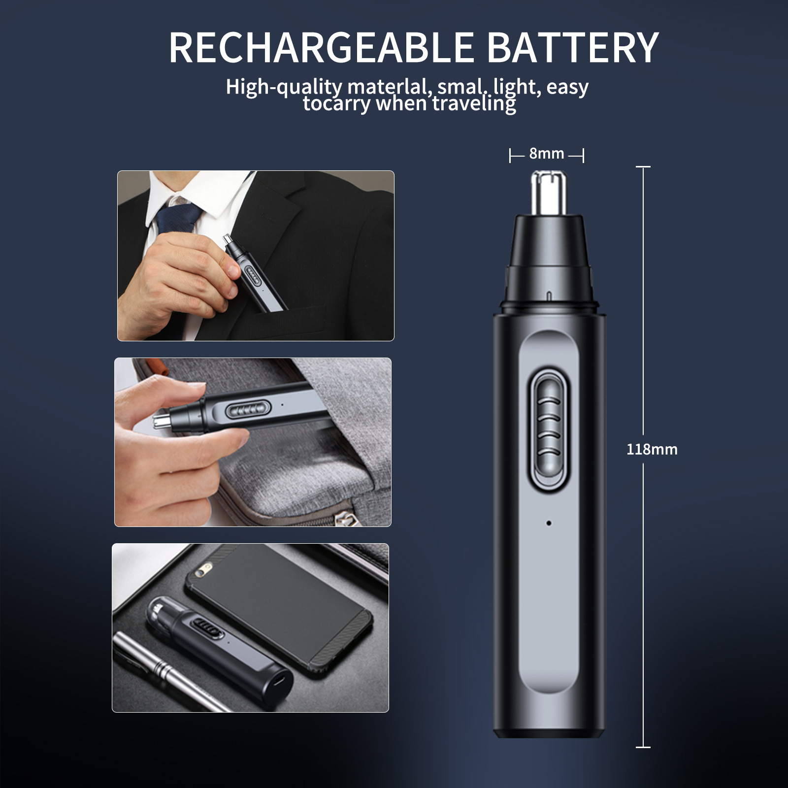 男性用鼻毛トリマー 電動鼻毛トリマー 充電式鼻毛シェーバー  - Nose Trimmer のレビューと価格