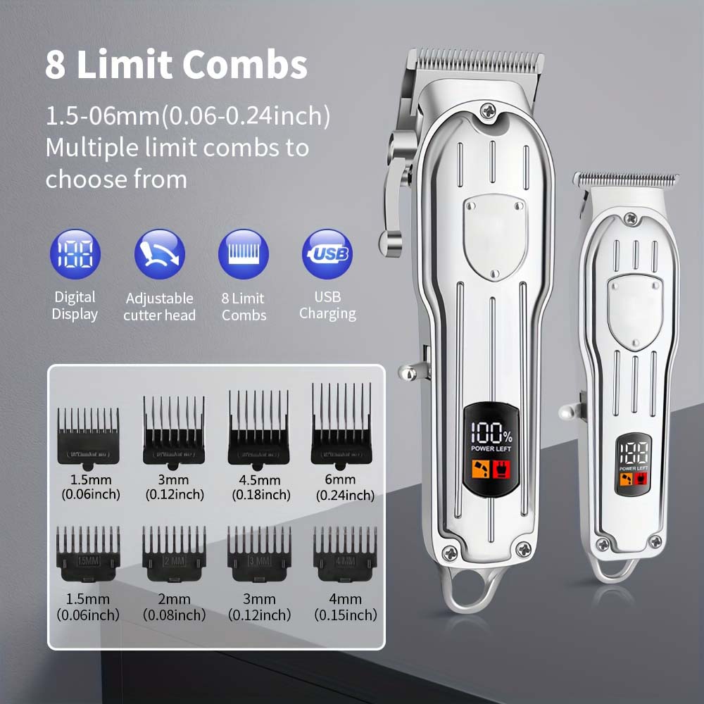 LCDディスプレイ付きプロフェッショナルヘアクリッパーセット - Body Trimmer のレビューと価格
