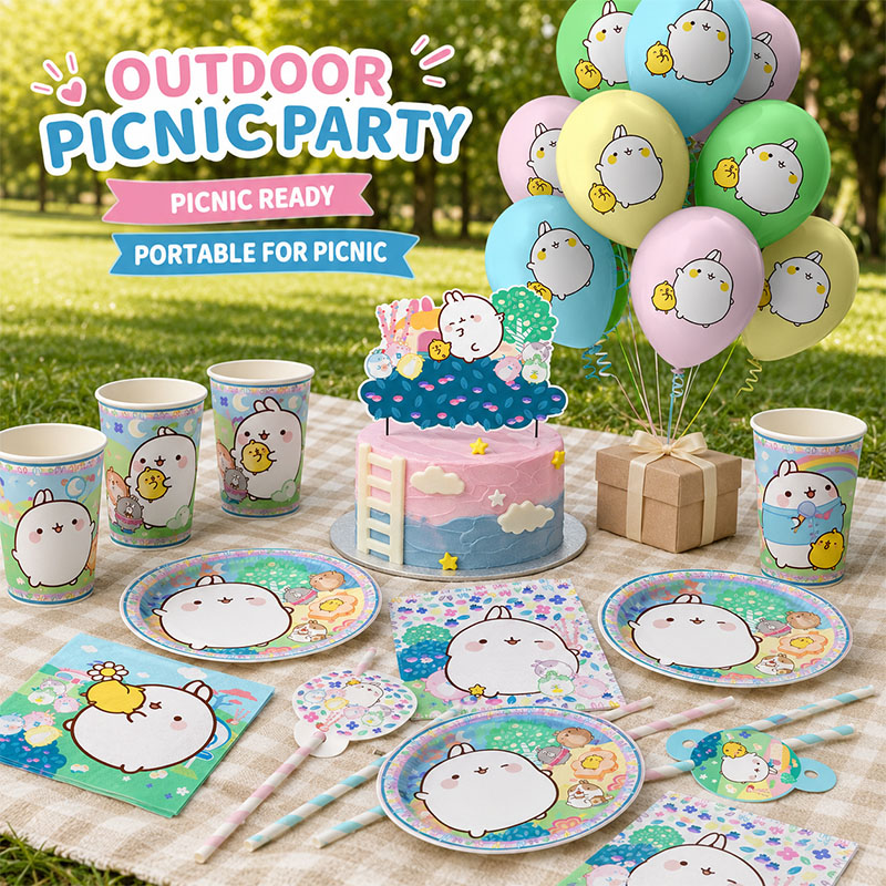 Molang 漫画をテーマにしたパーティー用品 使い捨てプレ - Grooming Kit のレビューと価格