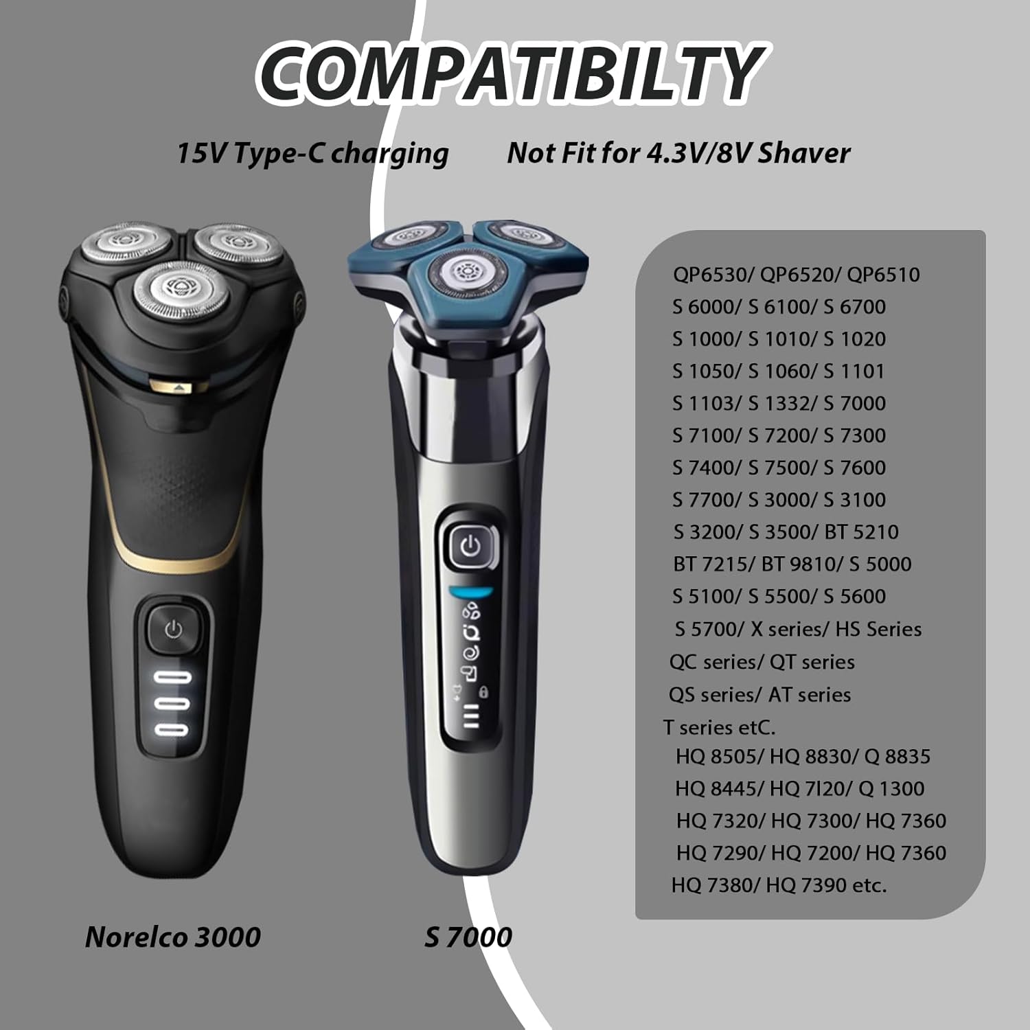 15V HQ8505 Type-C シェーバーアダプター充電 - Electric Razor のレビューと価格
