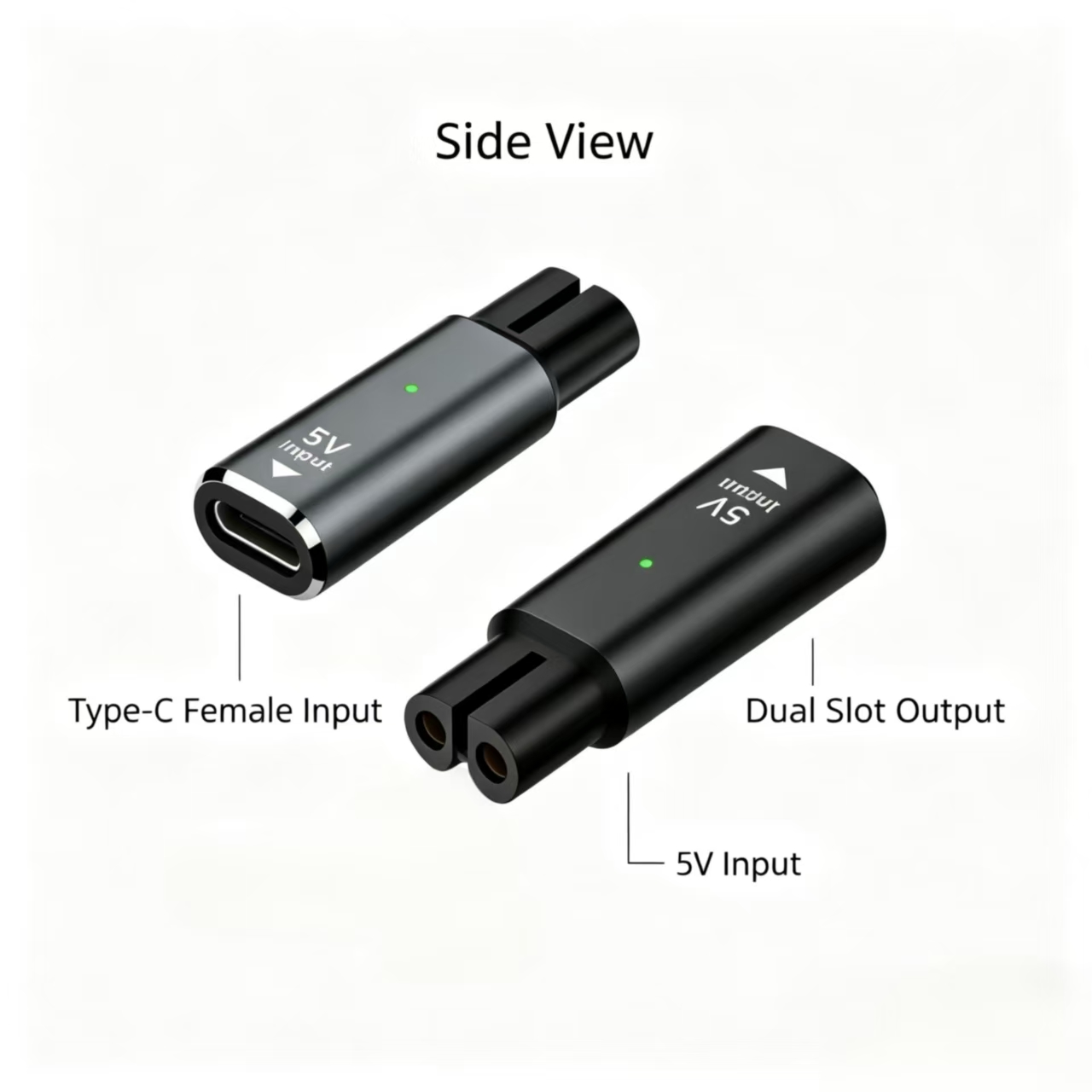 5V Type-C（メス）-デュアルスロット（オス）アダプタ - Electric Shaver Rotary のレビューと価格