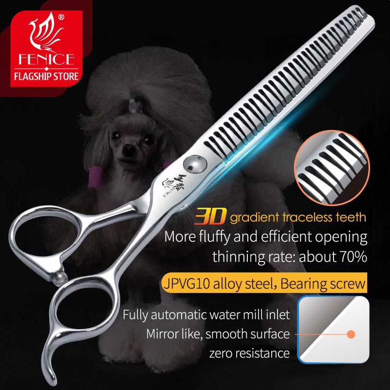 Fenice-ペット用ステンレスはさみ,7インチ,3Dグラデ - Grooming Scissors のレビューと価格
